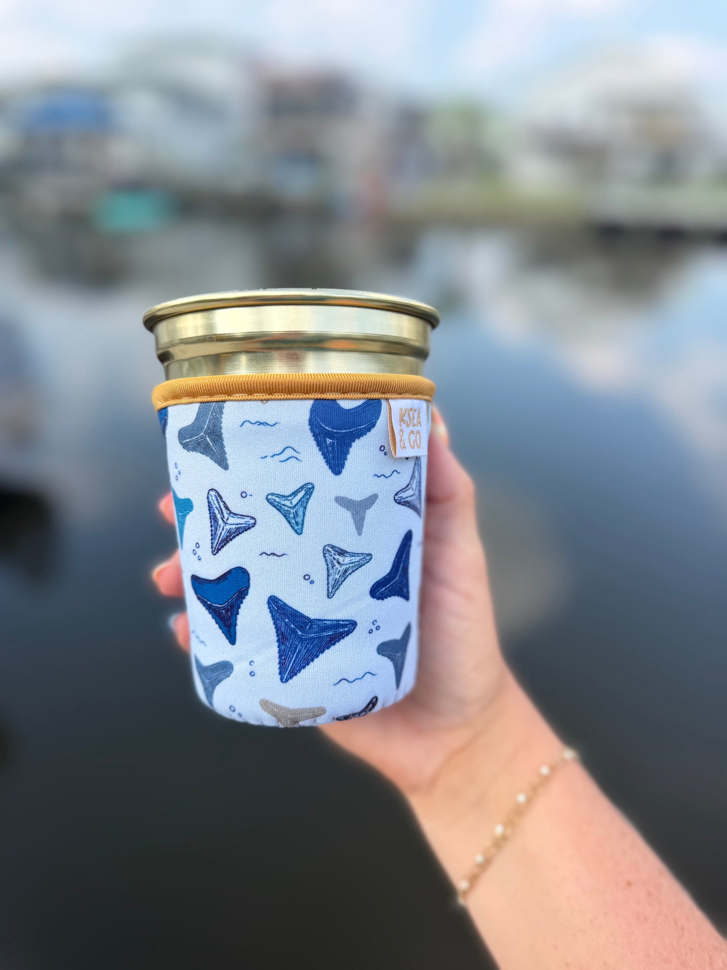 Shark Tooth Iced Coffee Drink Sleeve