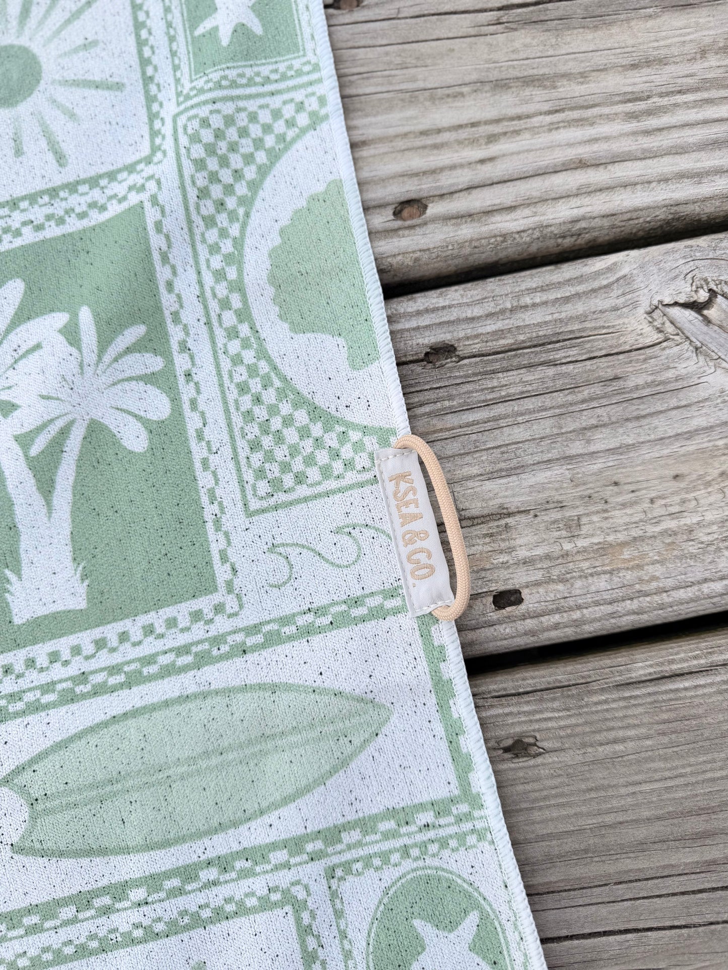 Sage & Sand Recycled Towel - Eco-Friendly