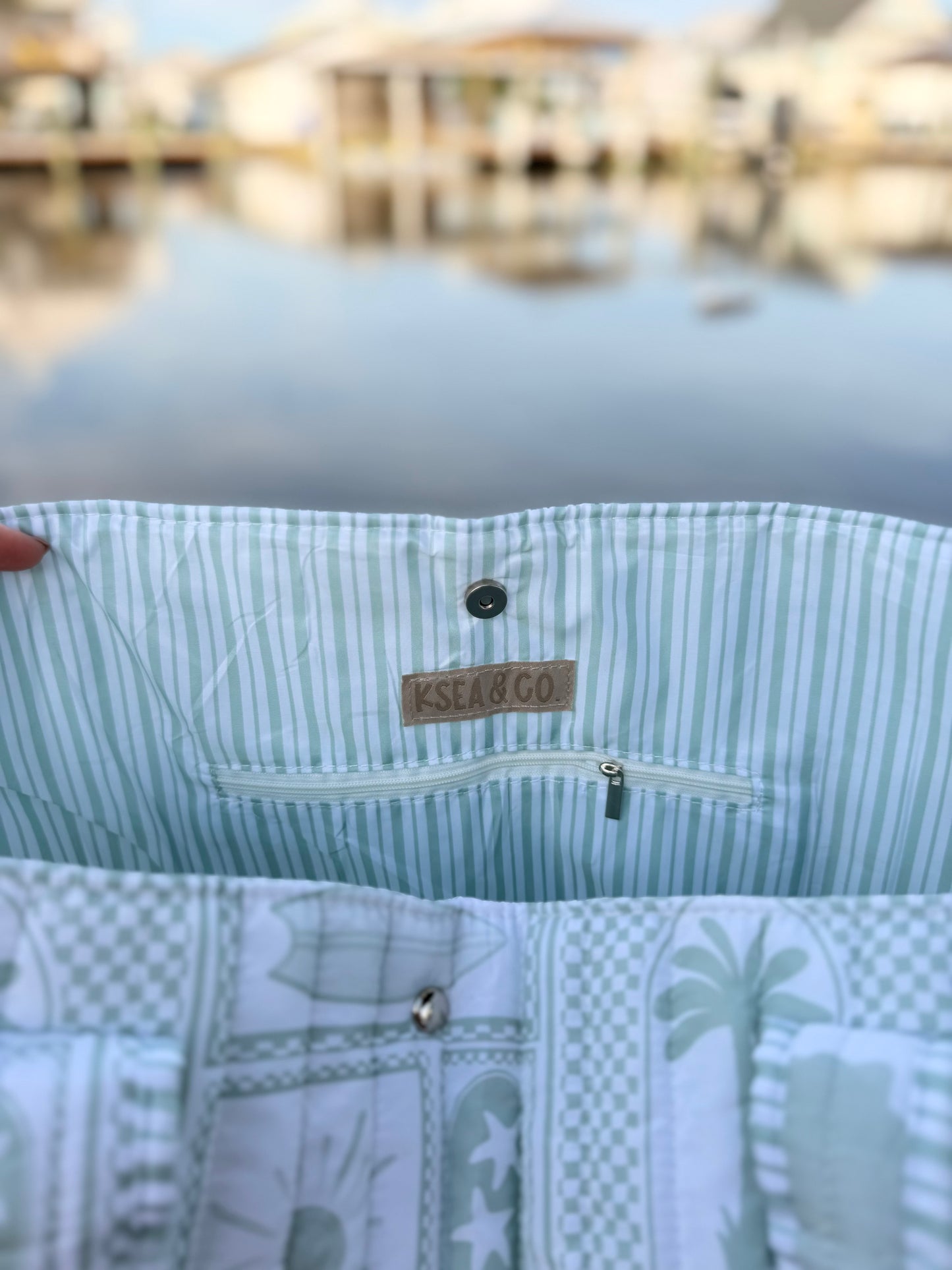 Sage & Sand Quilted Tote Bags