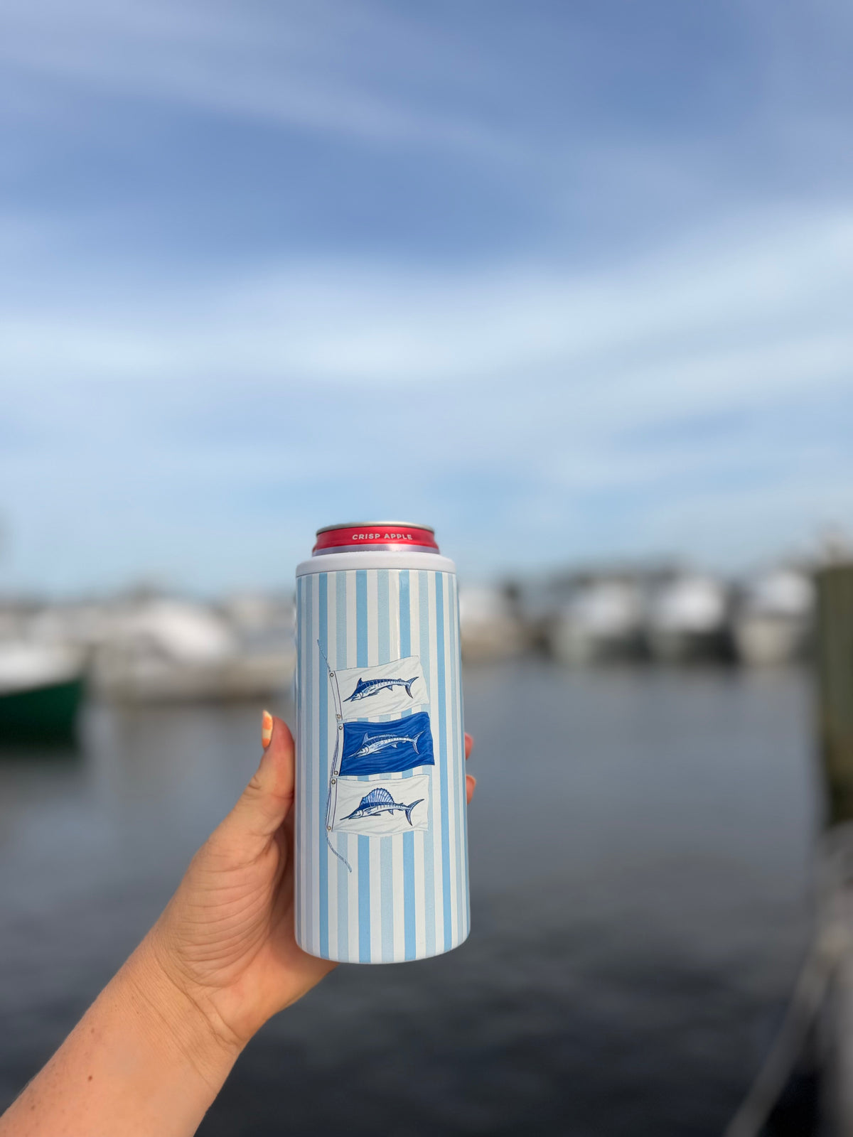 Blue Grand Slam Can Cooler
