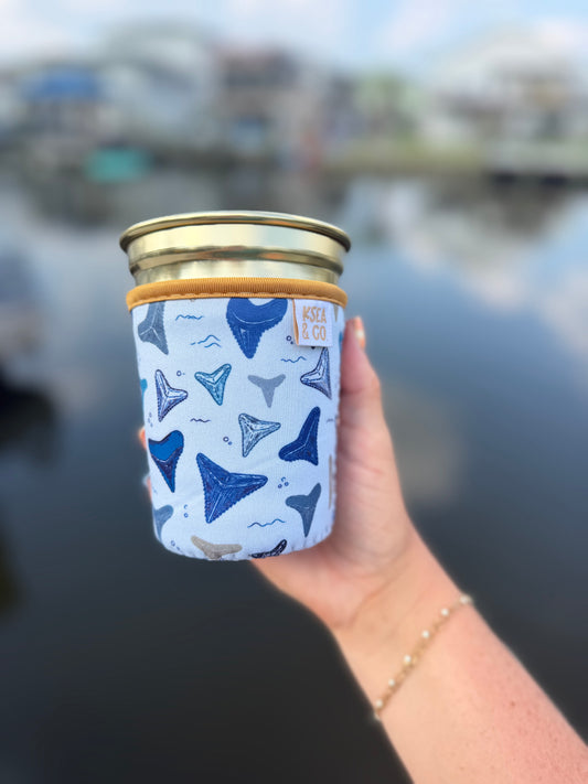 Shark Tooth Iced Coffee Drink Sleeve