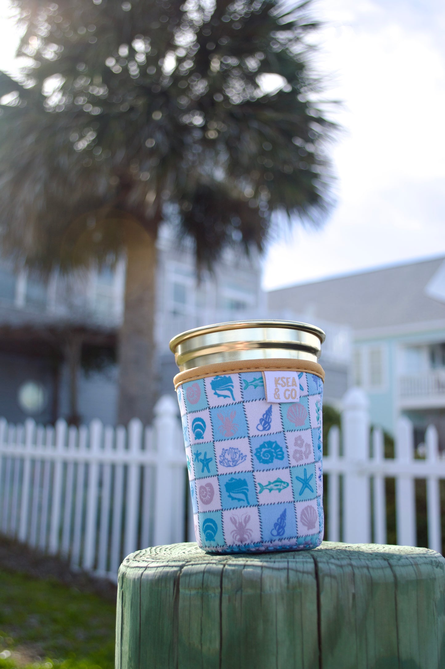 Coastal Quilt Iced Coffee Drink Sleeve