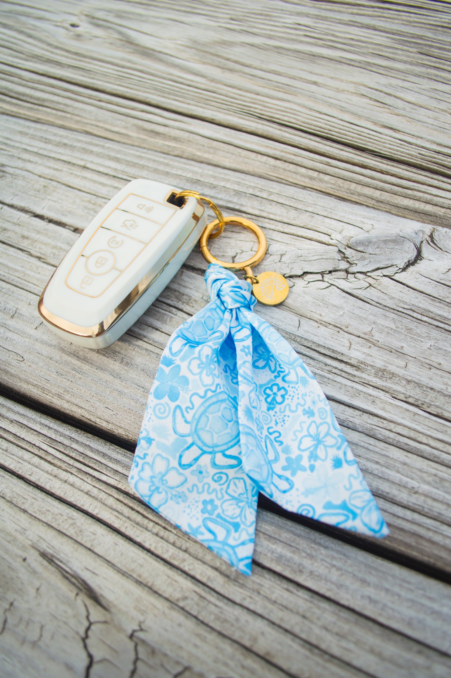 Turtle Cove Satin Keychain