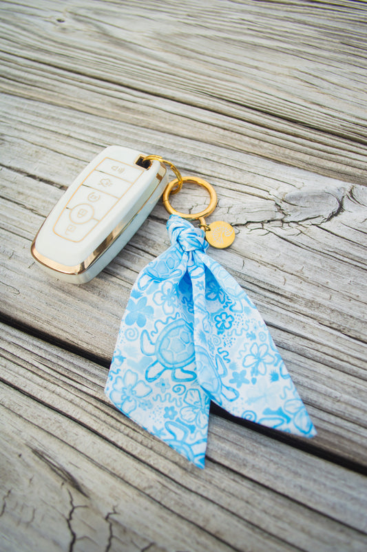 Turtle Cove Satin Keychain