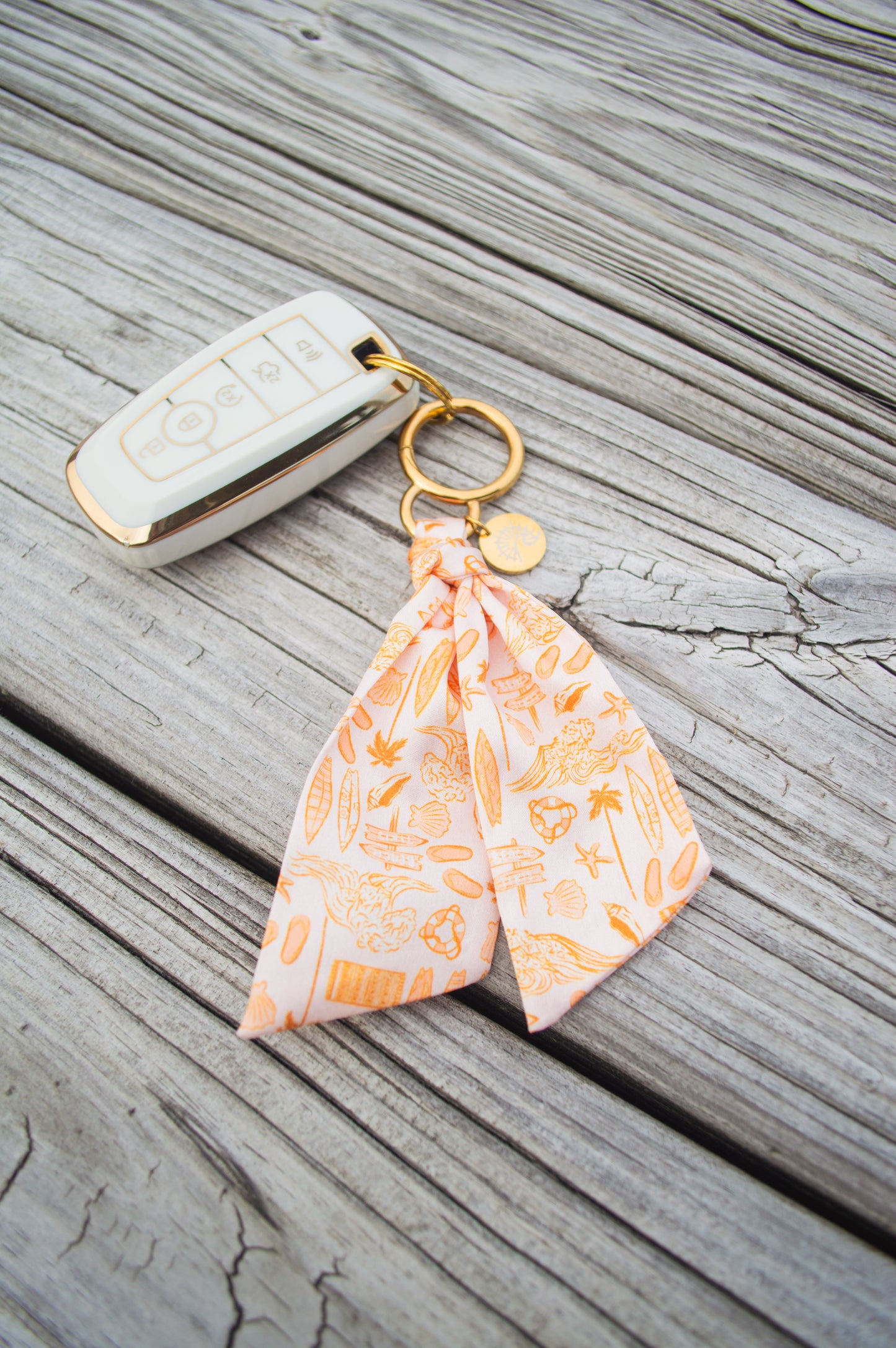 Coastal Sunset Satin Keychain