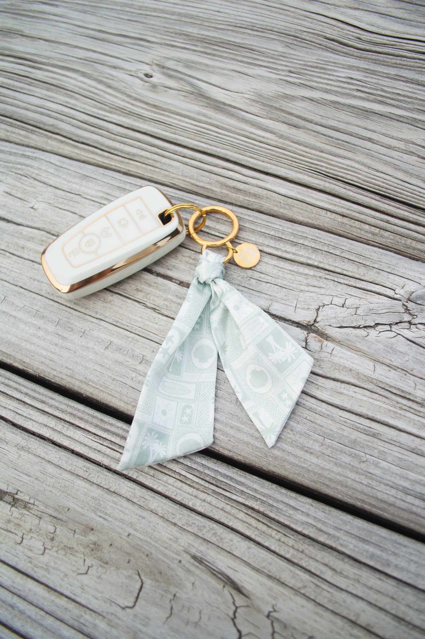 Sage & Sand Satin Keychain