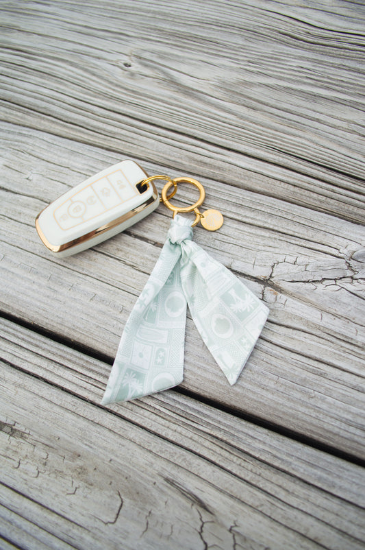 Sage & Sand Satin Keychain
