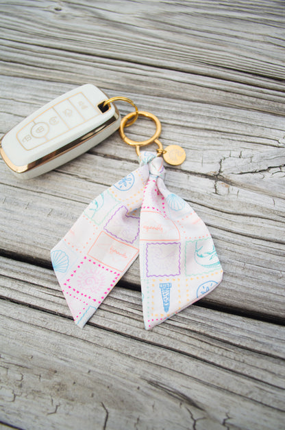 Coastal Chic Satin Keychain