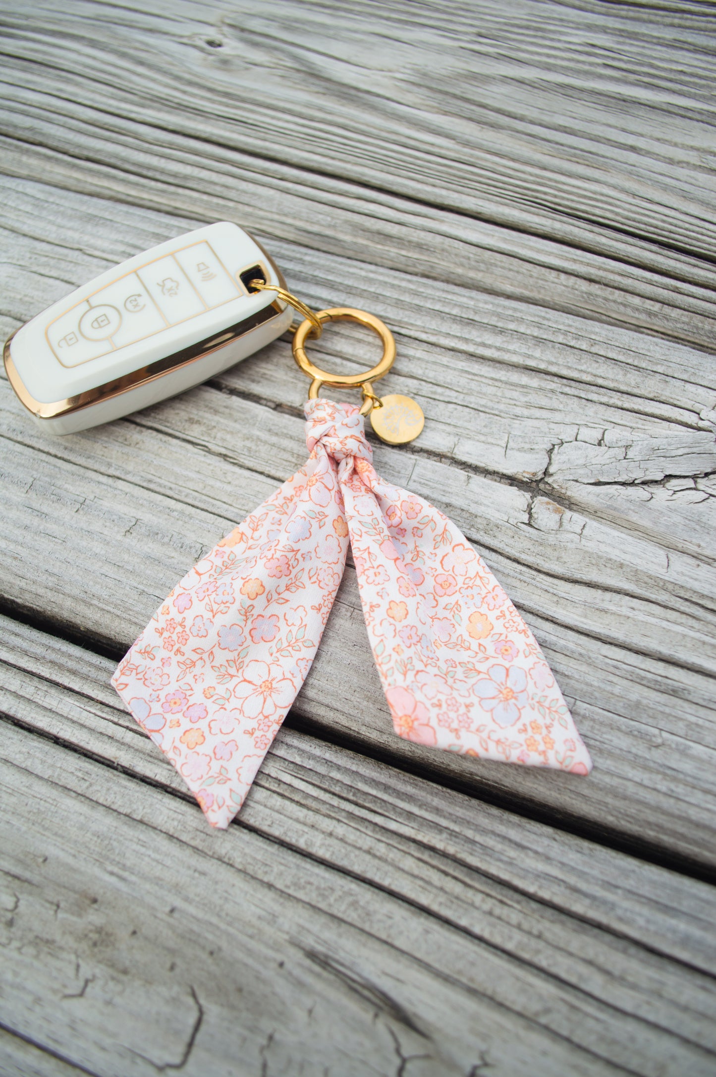Sweet Peony Satin Keychain