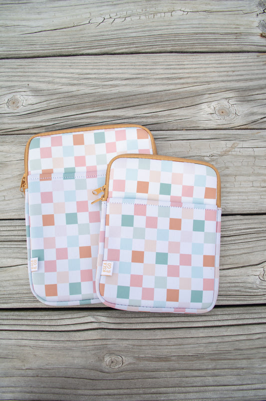 Pastel Checker Books & Device Sleeves