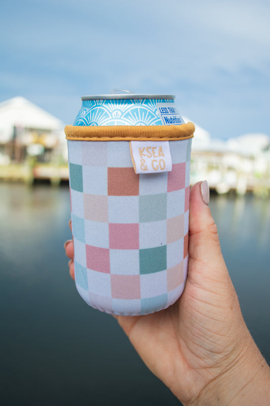 Pastel Checker Can Sleeves (SLIM & REG)