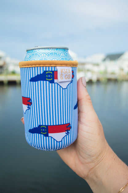 NC Seersucker Can Sleeves (SLIM & REG)