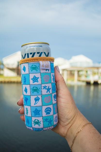 Coastal Quilt Can Sleeves (SLIM & REG)