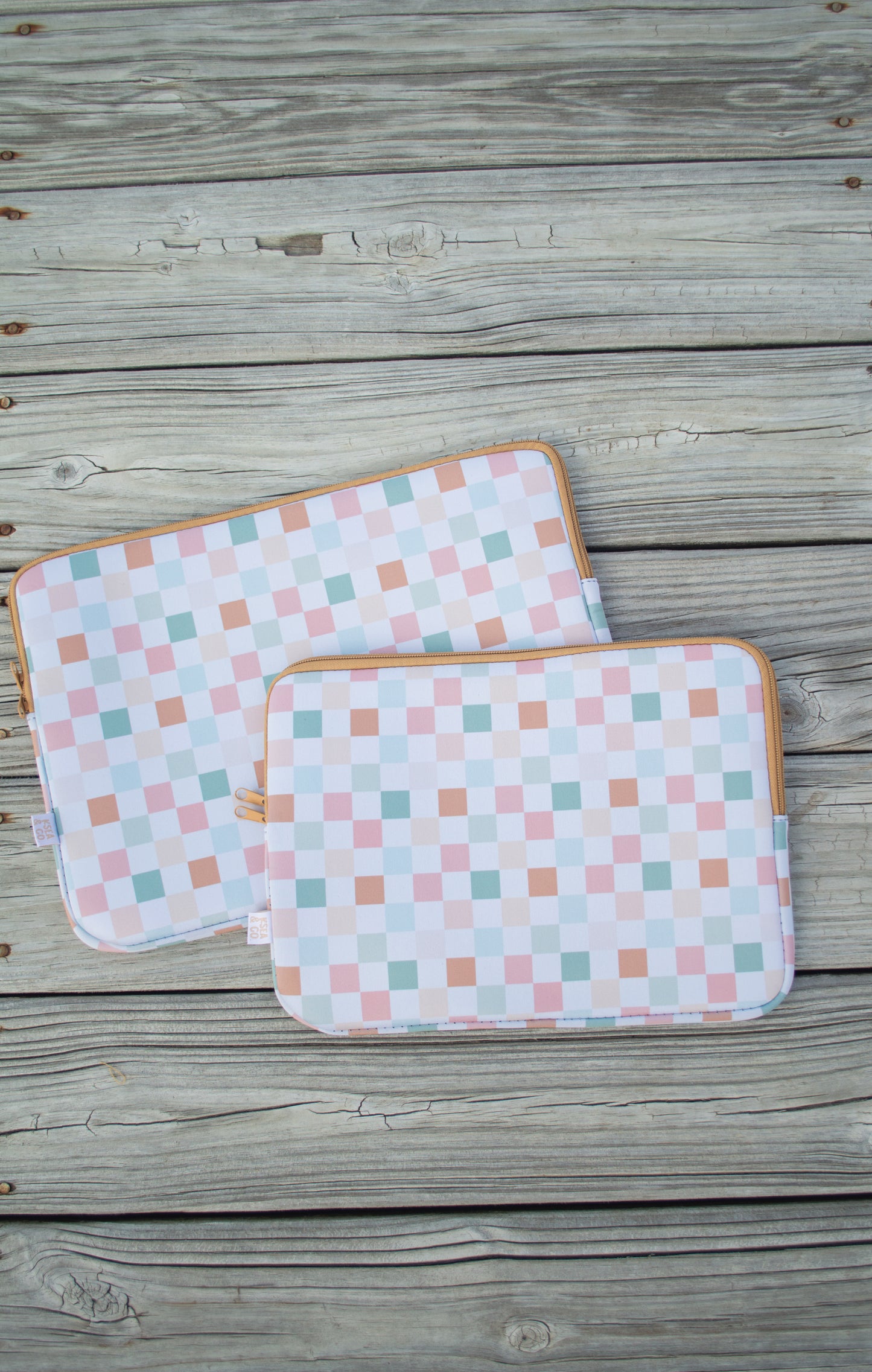 Pastel Checker Laptop Sleeves (13" & 15")