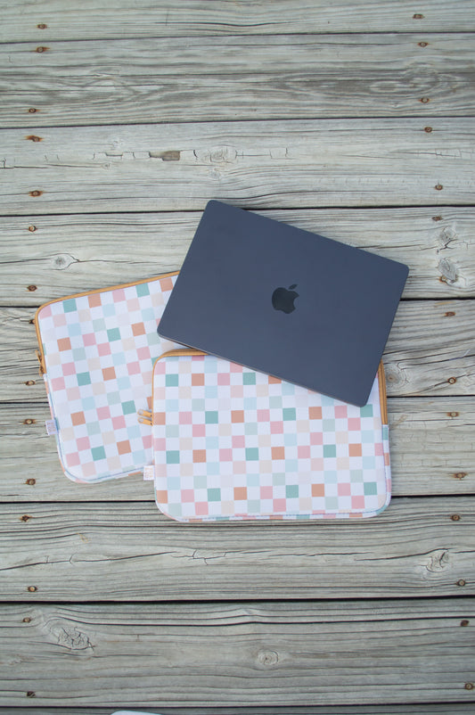 Pastel Checker Laptop Sleeves (13" & 15")