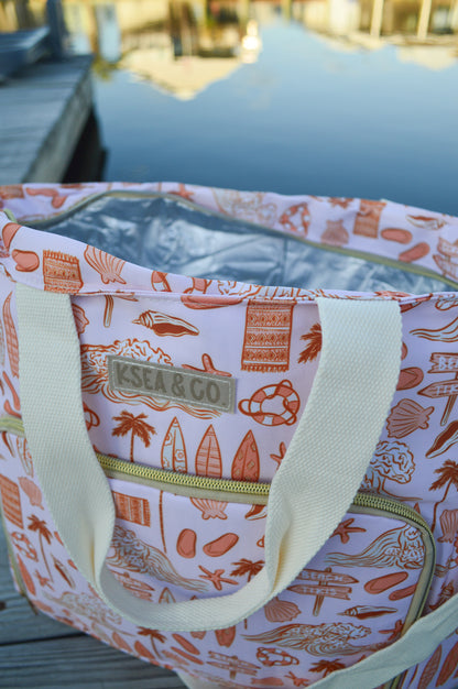 Coastal Sunset Cooler Tote Bag