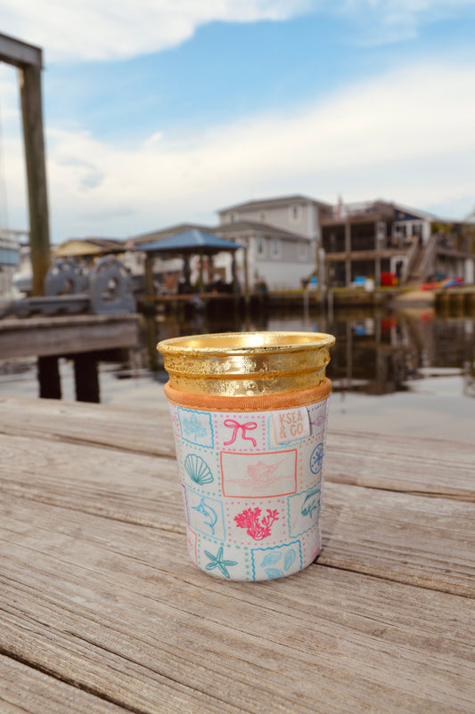 Coastal Chic Iced Coffee Drink Sleeve