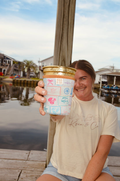 Coastal Chic Iced Coffee Drink Sleeve