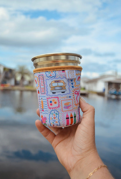 Wheels on the Bus Iced Coffee Drink Sleeve