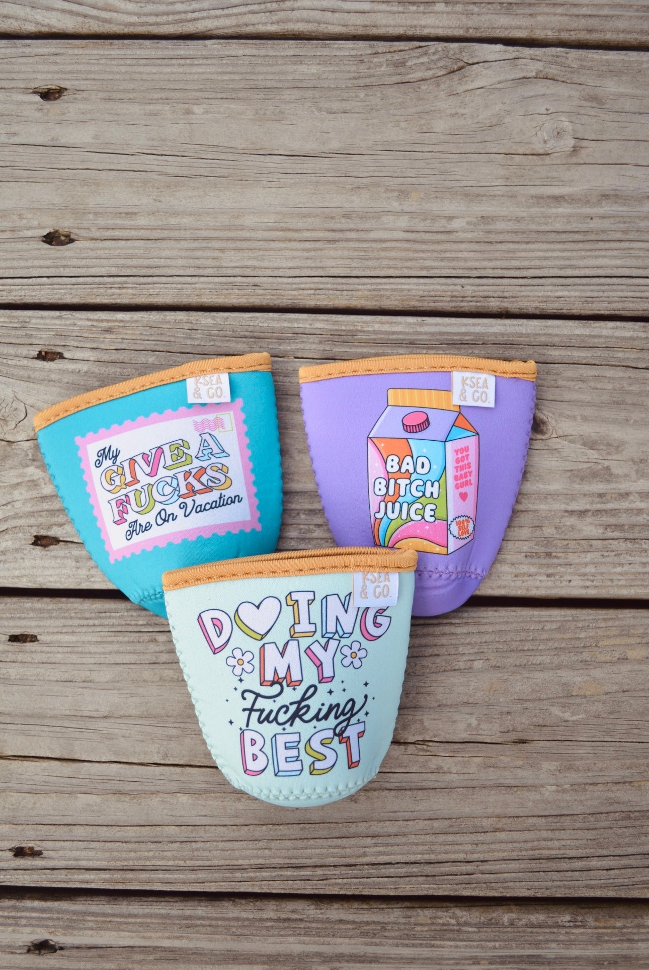 Give a F*cks on Vacation Iced Coffee Drink Sleeve