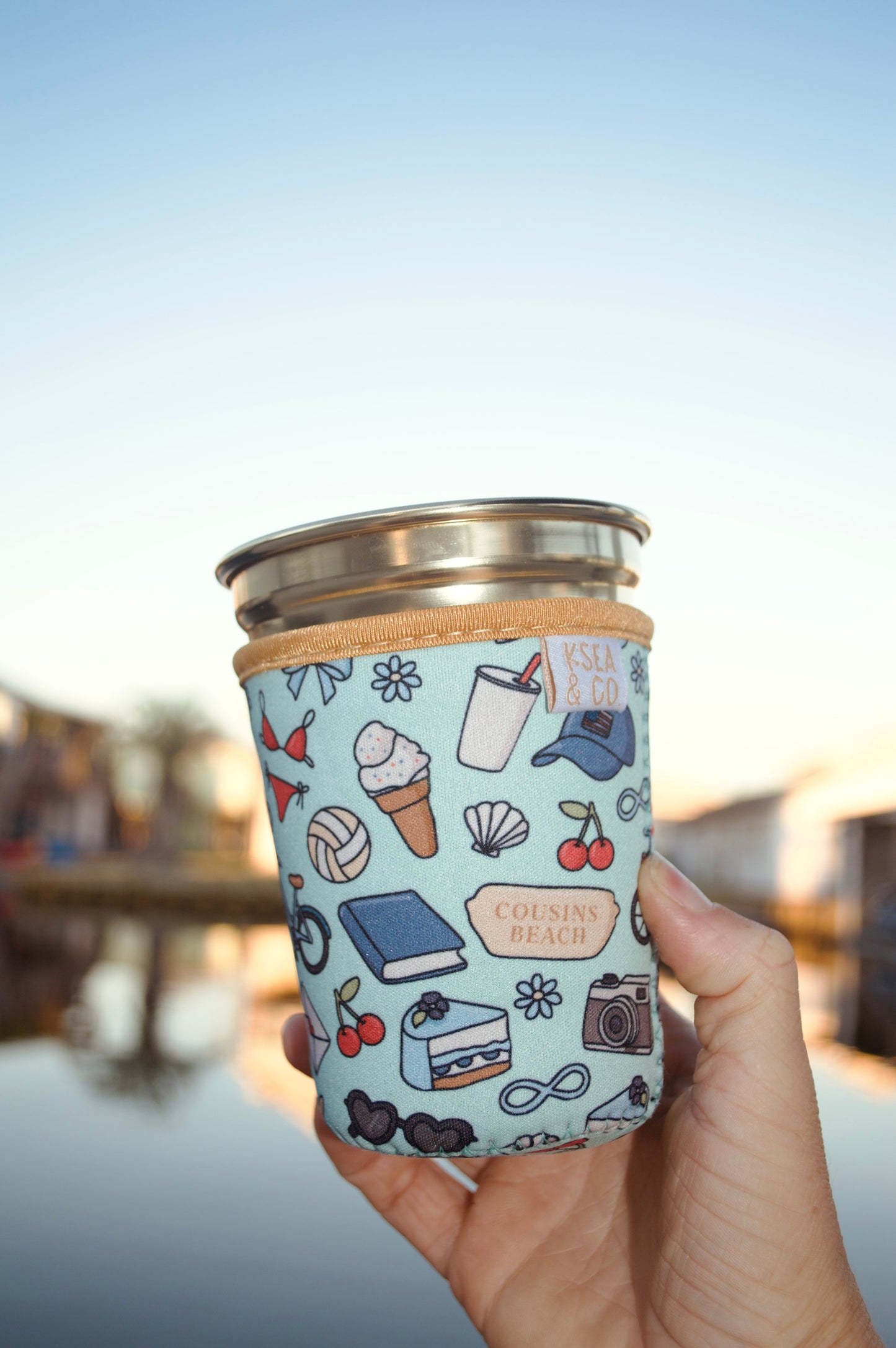 Cousins Beach Iced Coffee Drink Sleeve