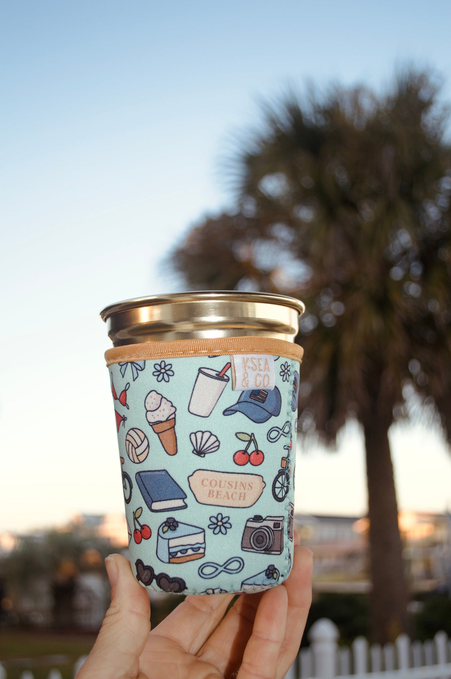 Cousins Beach Iced Coffee Drink Sleeve
