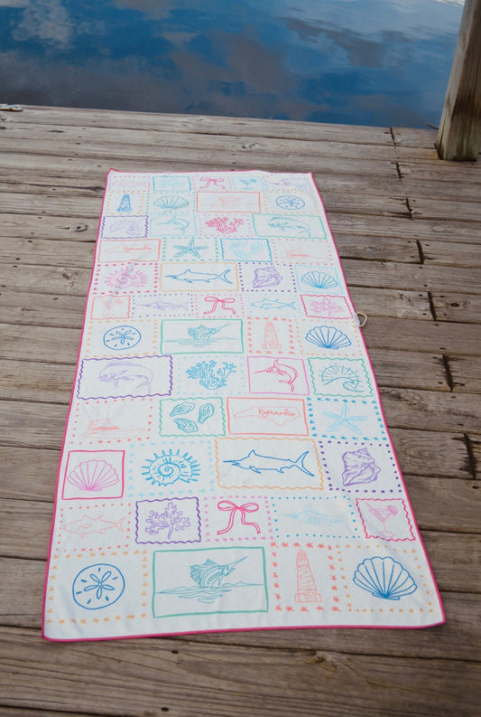 Coastal Chic Recycled Towel - Eco-Friendly