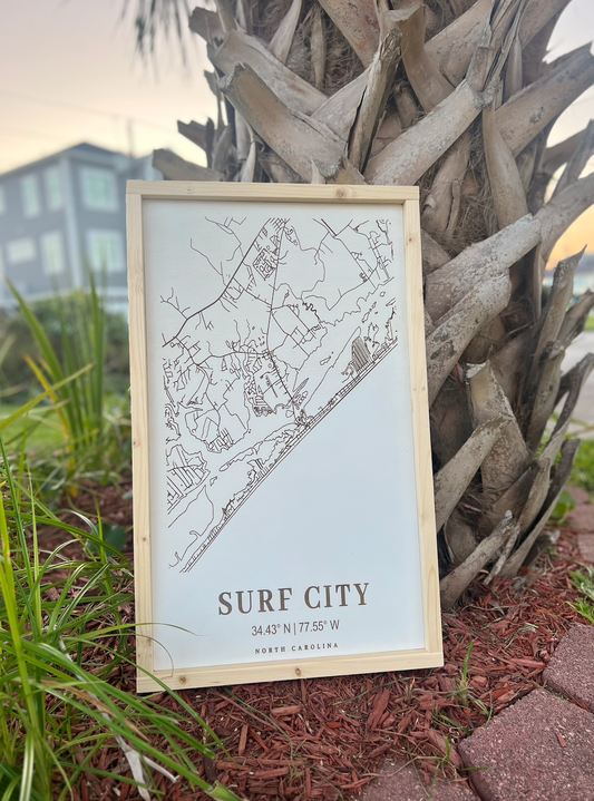 Wooden Road Map Signs x 4 QUANTITY