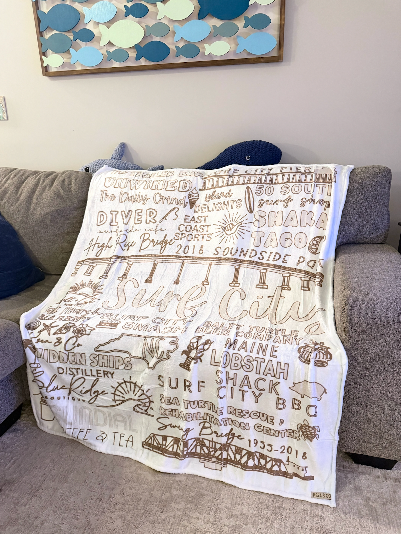 Surf City Throw Blanket