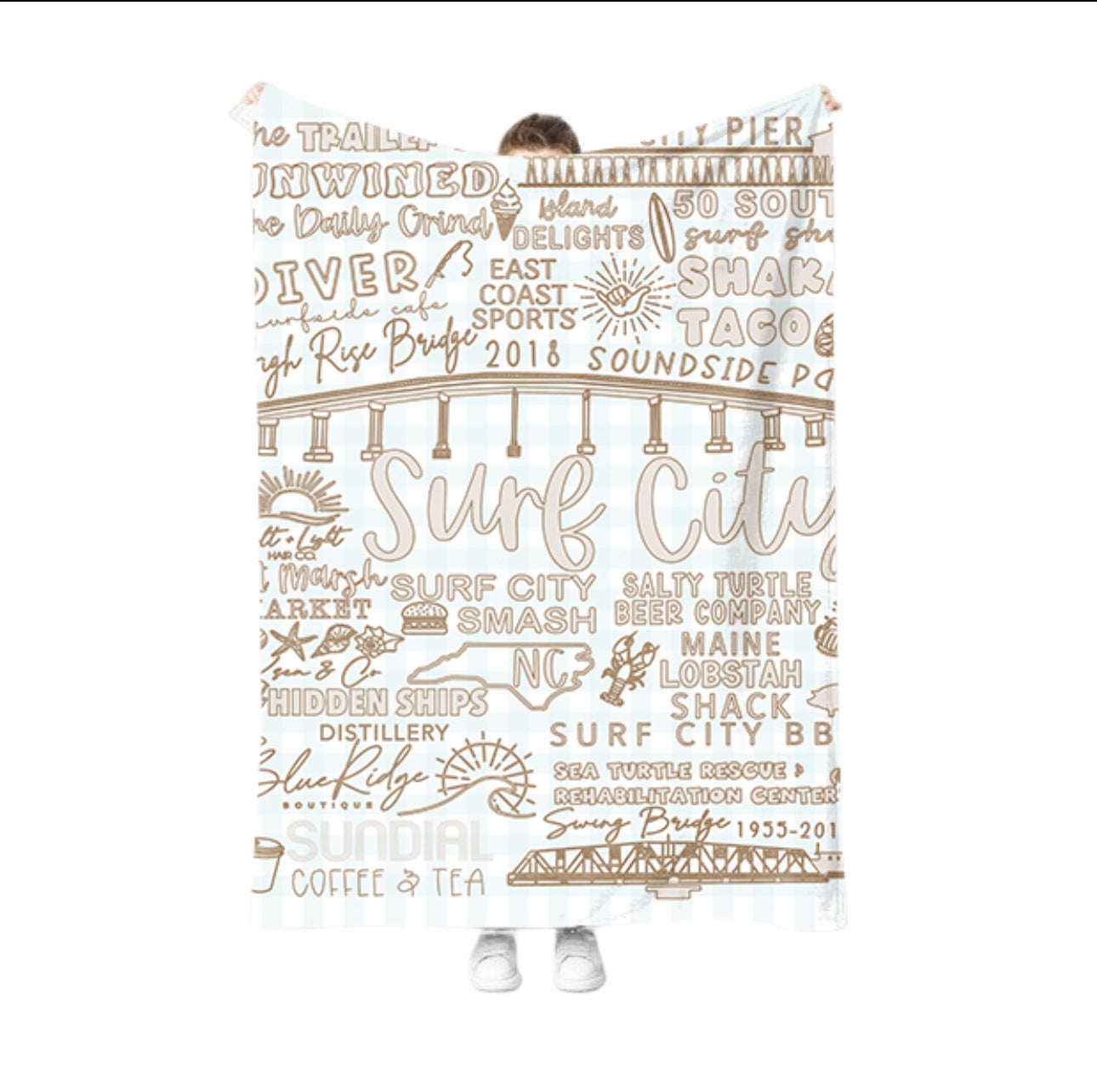 Surf City Throw Blanket