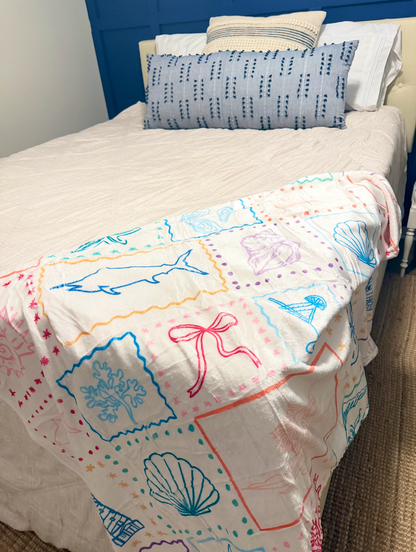 Coastal Chic Throw Blanket