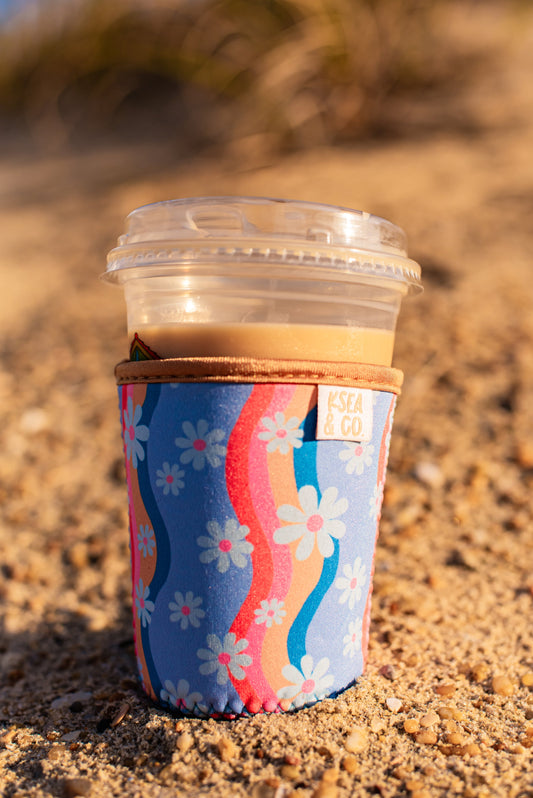 Retro Bloom Iced Coffee Drink Sleeve