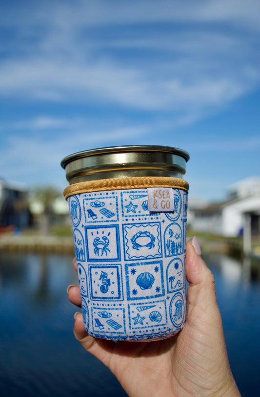 Cobalt Coast Iced Coffee Drink Sleeve