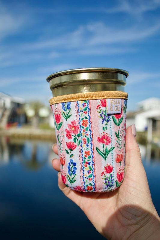 Wildflower Rows Iced Coffee Drink Sleeve