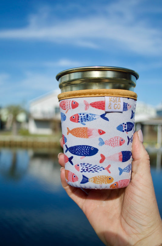 Stitched Sea Iced Coffee Drink Sleeve