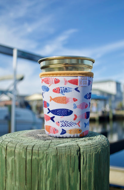 Stitched Sea Iced Coffee Drink Sleeve