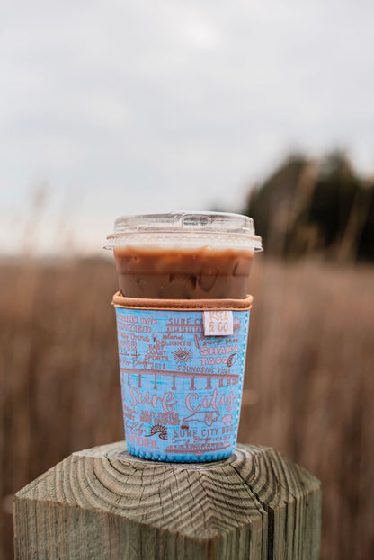Surf City Iced Coffee Drink Sleeve