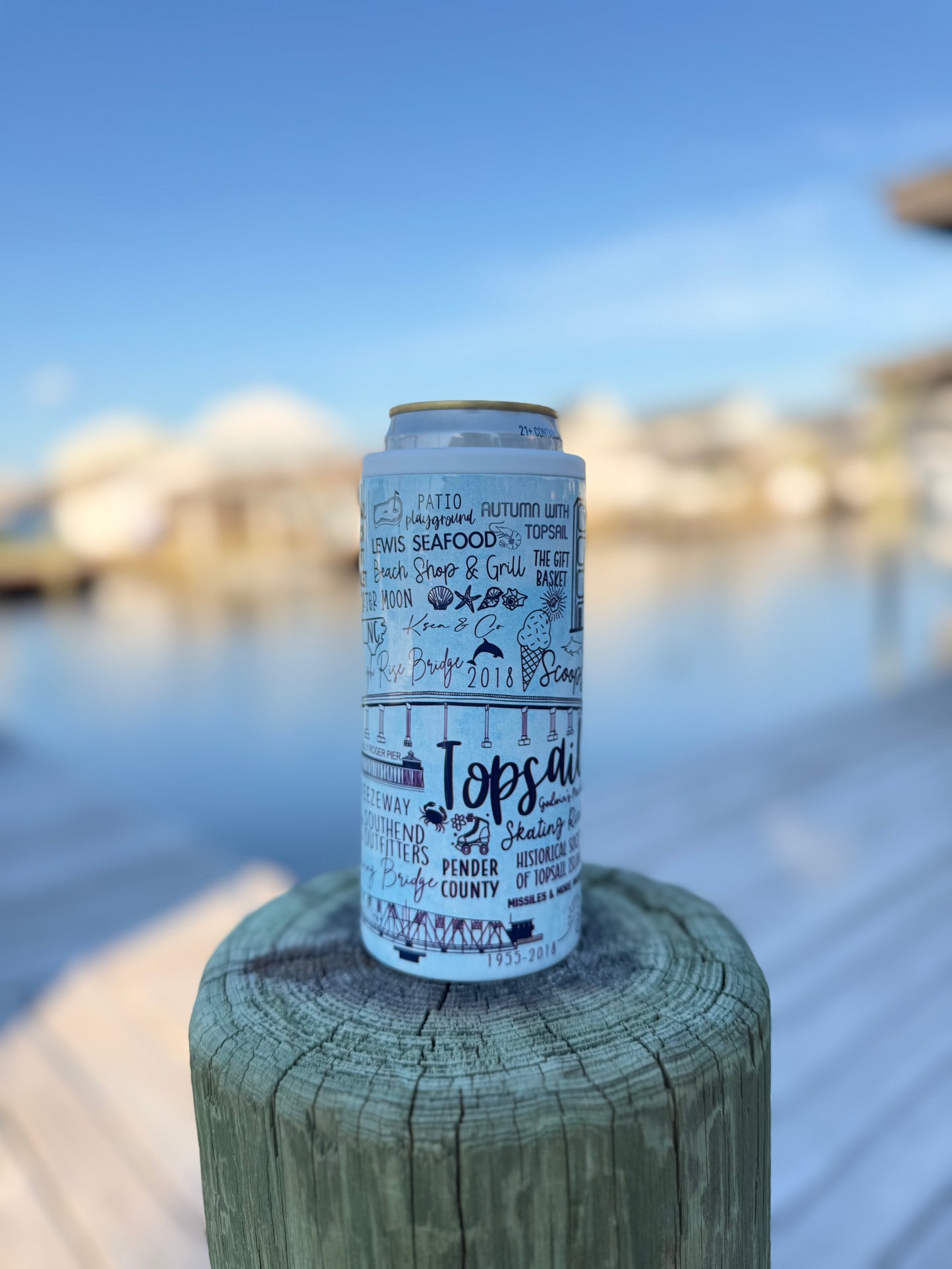 Topsail Island Can Cooler