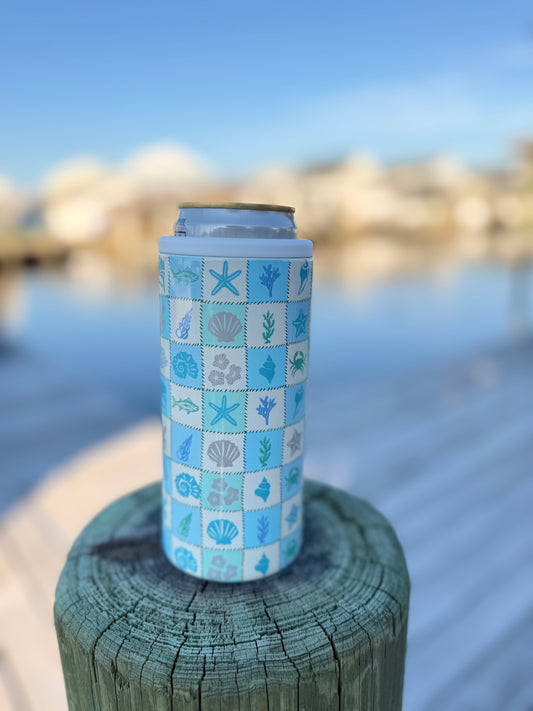 Coastal Quilt Can Cooler