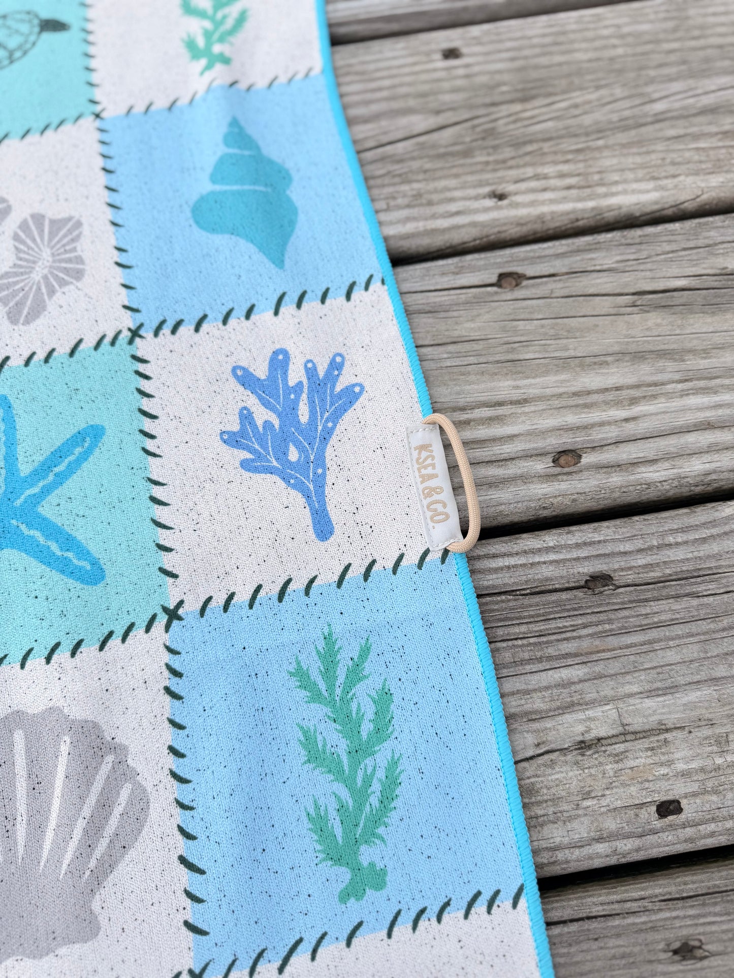 Coastal Quilt Recycled Towel - Eco-Friendly