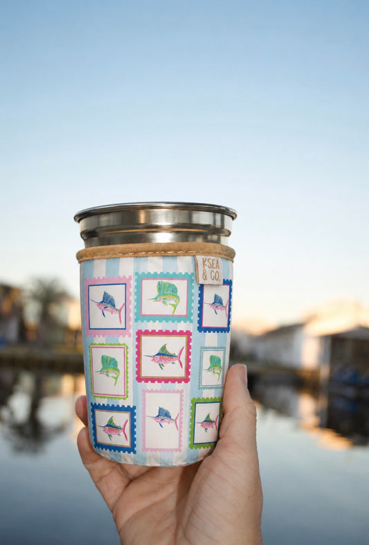 Seaside Stamps Iced Coffee Drink Sleeve
