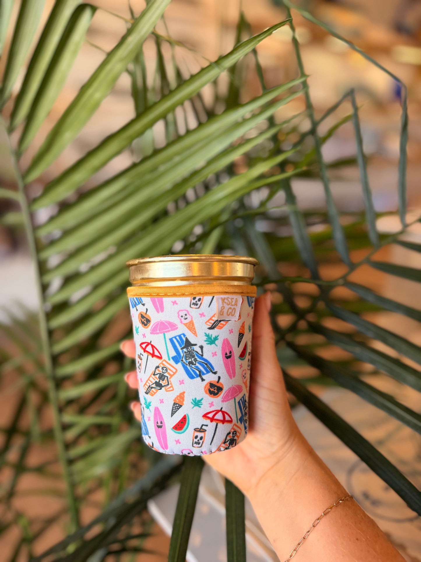 Summerween Iced Coffee Drink Sleeve