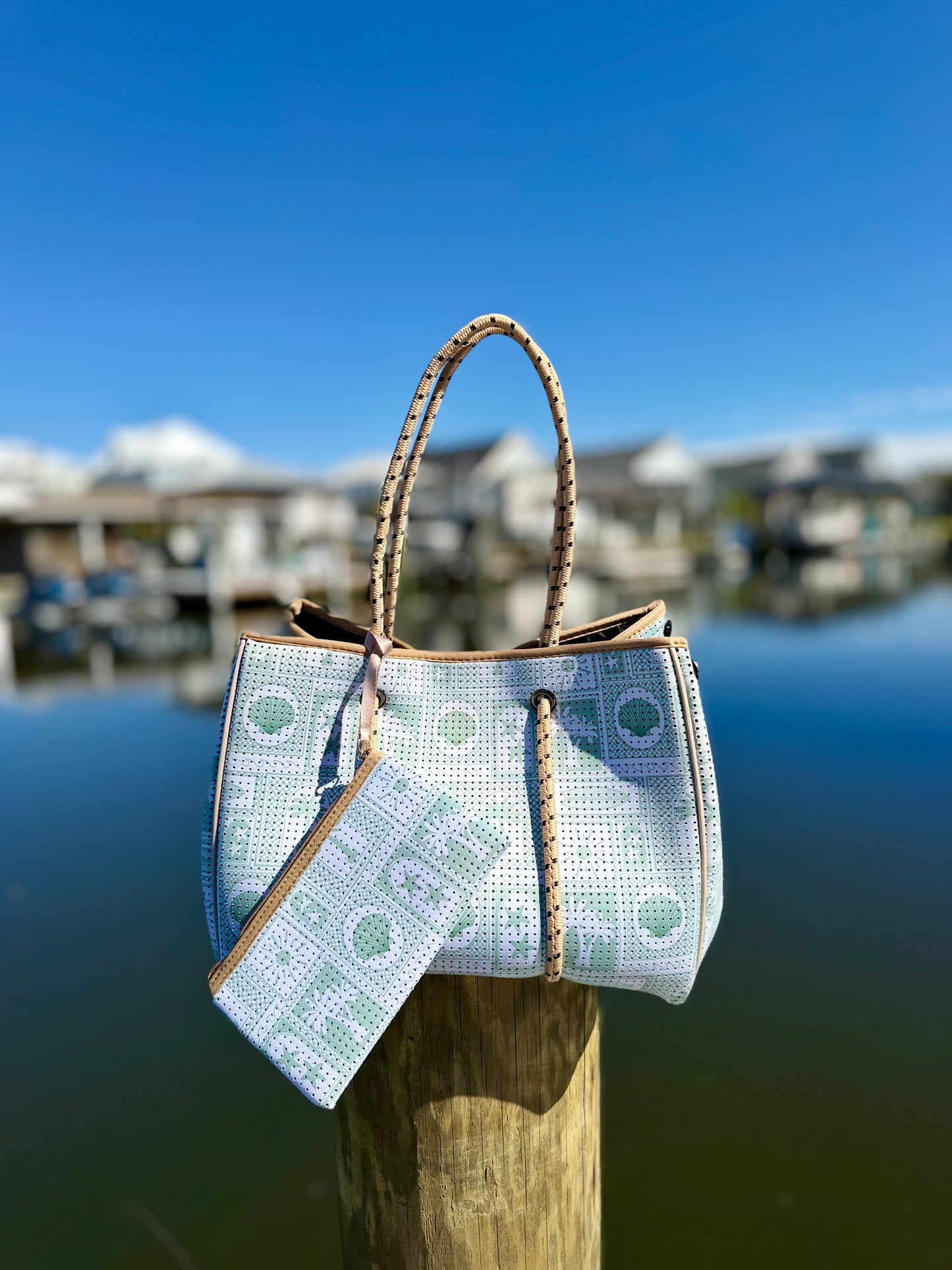 Sage & Sand Neoprene Tote Bags