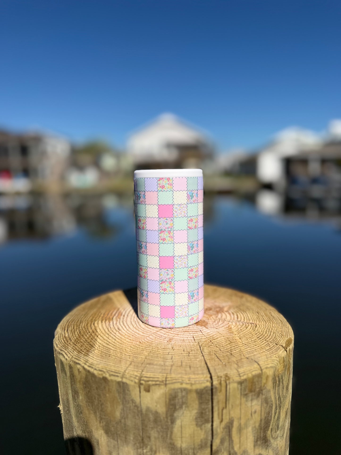 Vintage Patchwork Can Cooler