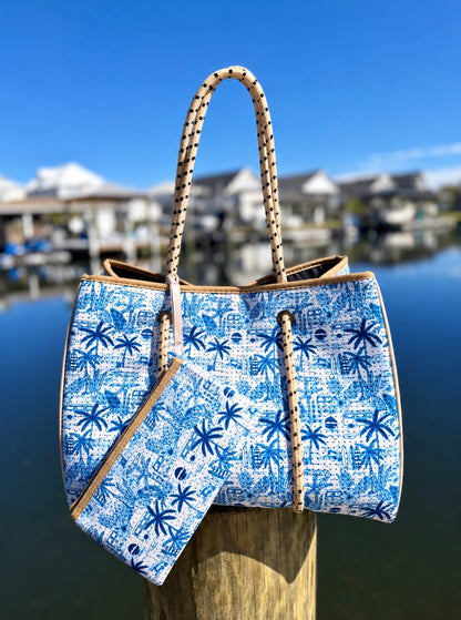 Palm Beach Neoprene Tote Bags