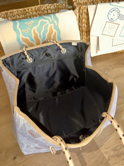 Coastal Chic Neoprene Tote Bags